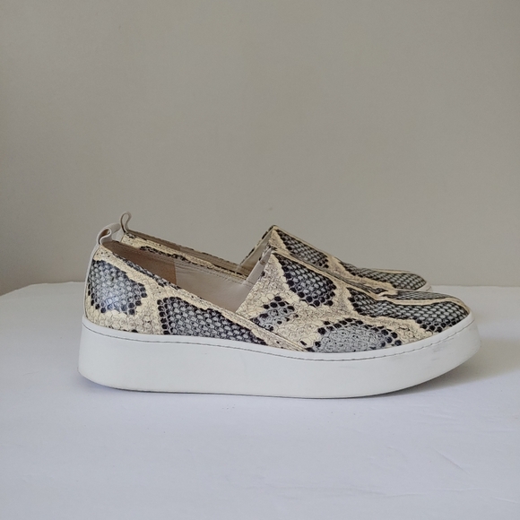 Vince Saxon 2 Slip On Platform Sneakers Shoes Snakeskin Size 8 - Picture 8 of 16